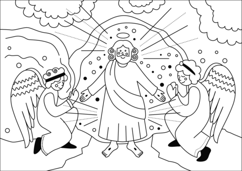 Resurrection Of Christ Coloring Page